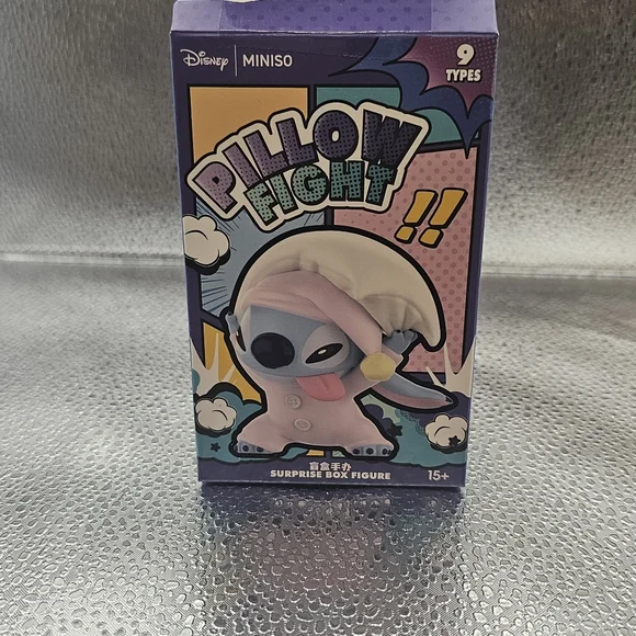 Disney Miniso Stitch Pillow Night Blind Box Figure w/ Card & Box Complete - Picture 2 of 5